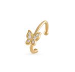 Stylish butterfly cuff earrings