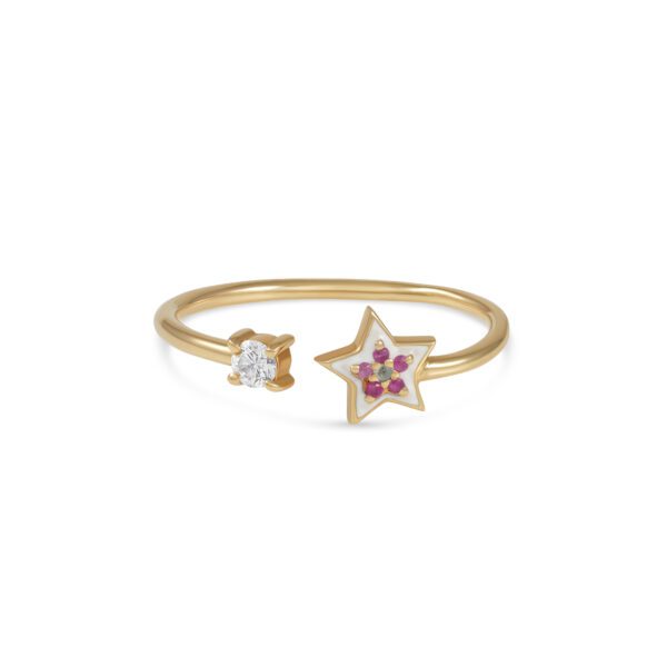 Sophisticated shooting star ring