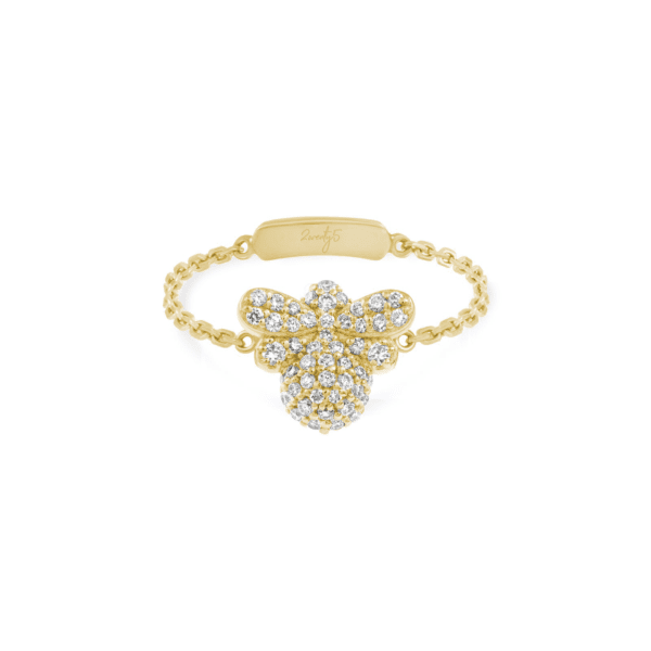 BEE CHAIN RING FULL DIAMONDS
